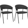Armlehnstuhl Belle Anthrazit (2/Set)