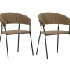 Armlehnstuhl Belle Braun (2/Set)