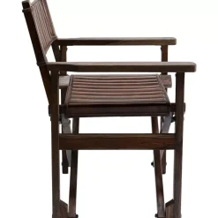 Armlehnstuhl Twist Leder Braun