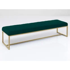 Bank Smart Dunkelgrun Messing 150X40Cm
