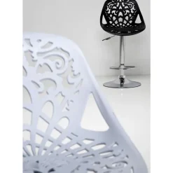 Barhocker Ornament White