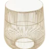 Beistelltisch Beam Weiss Marmor Messing O32Cm