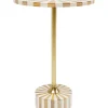 Beistelltisch Domero Cirque Gold Weis O40Cm
