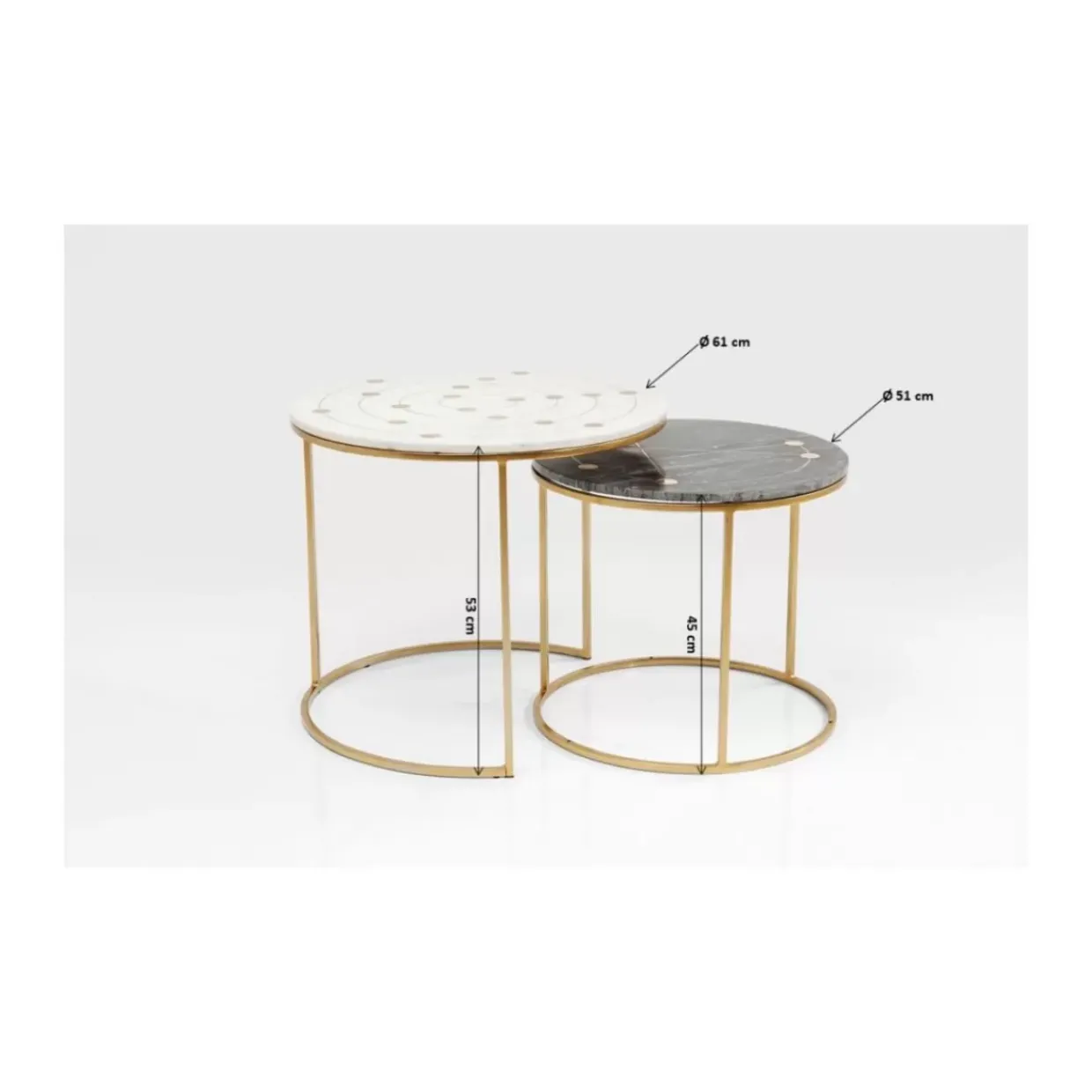 Beistelltisch Mystic Round Klein (2/Set) O61Cm
