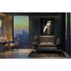 Bett Desire Hoch Silbergrau 160X200 Cm