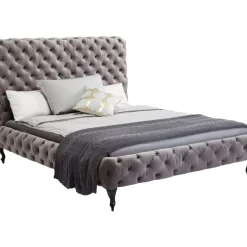 Bett Desire Hoch Silbergrau 180X200 Cm