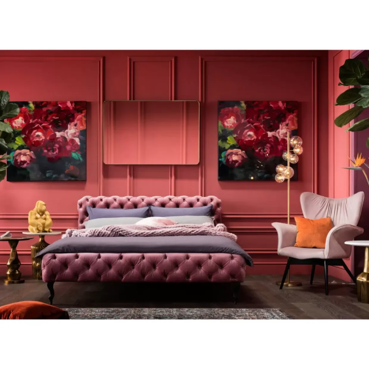 Bett Desire Velvet Rose 180X200Cm