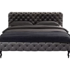 Bett Desire Velvet Silbergrau 200X200Cm