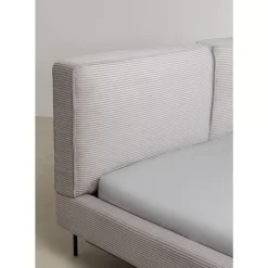 Bett East Side Cord Grau 160X200Cm