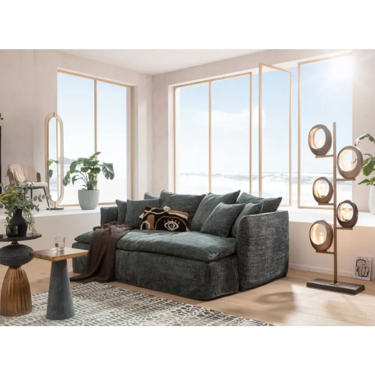 Bigsofa Boheme Blaugrun 230Cm