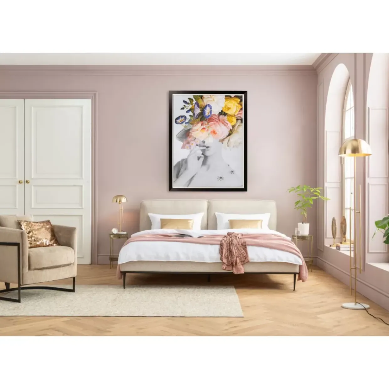 Bild Frame Flower Lady Pastell 152X117
