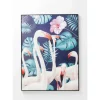 Bild Touched Flamingo Road Schwarz 122X92Cm