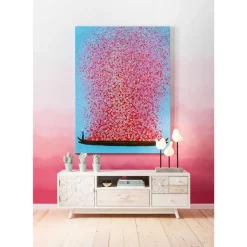 Bild Touched Flower Boat Blau Pink 160X120Cm