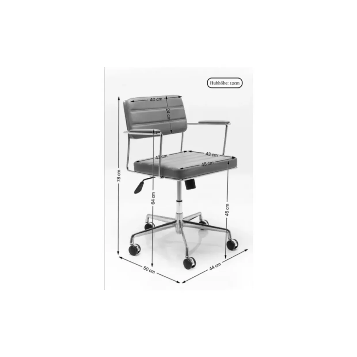 Burodrehstuhl Dottore Black