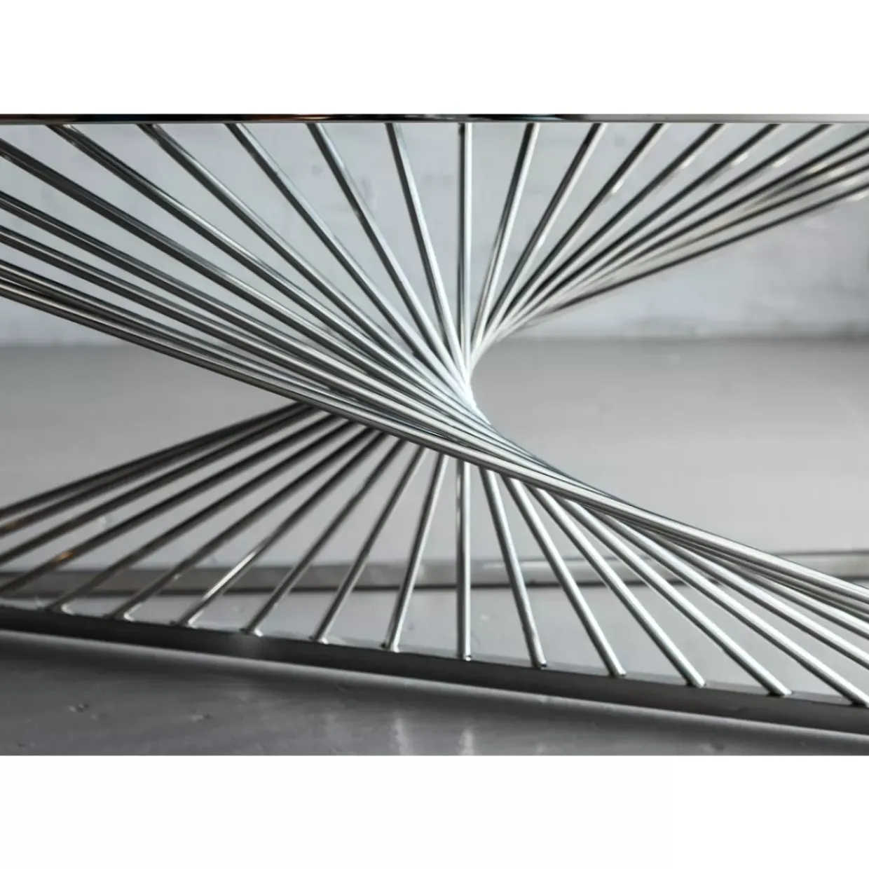 Couchtisch Laser Silber Klarglas 120X60