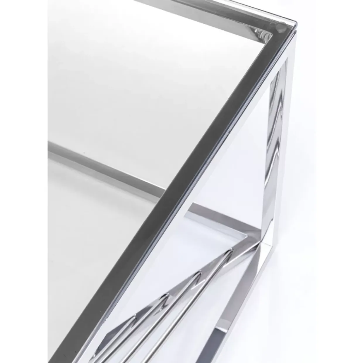 Couchtisch Laser Silber Klarglas 120X60