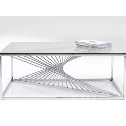 Couchtisch Laser Silber Klarglas 120X60