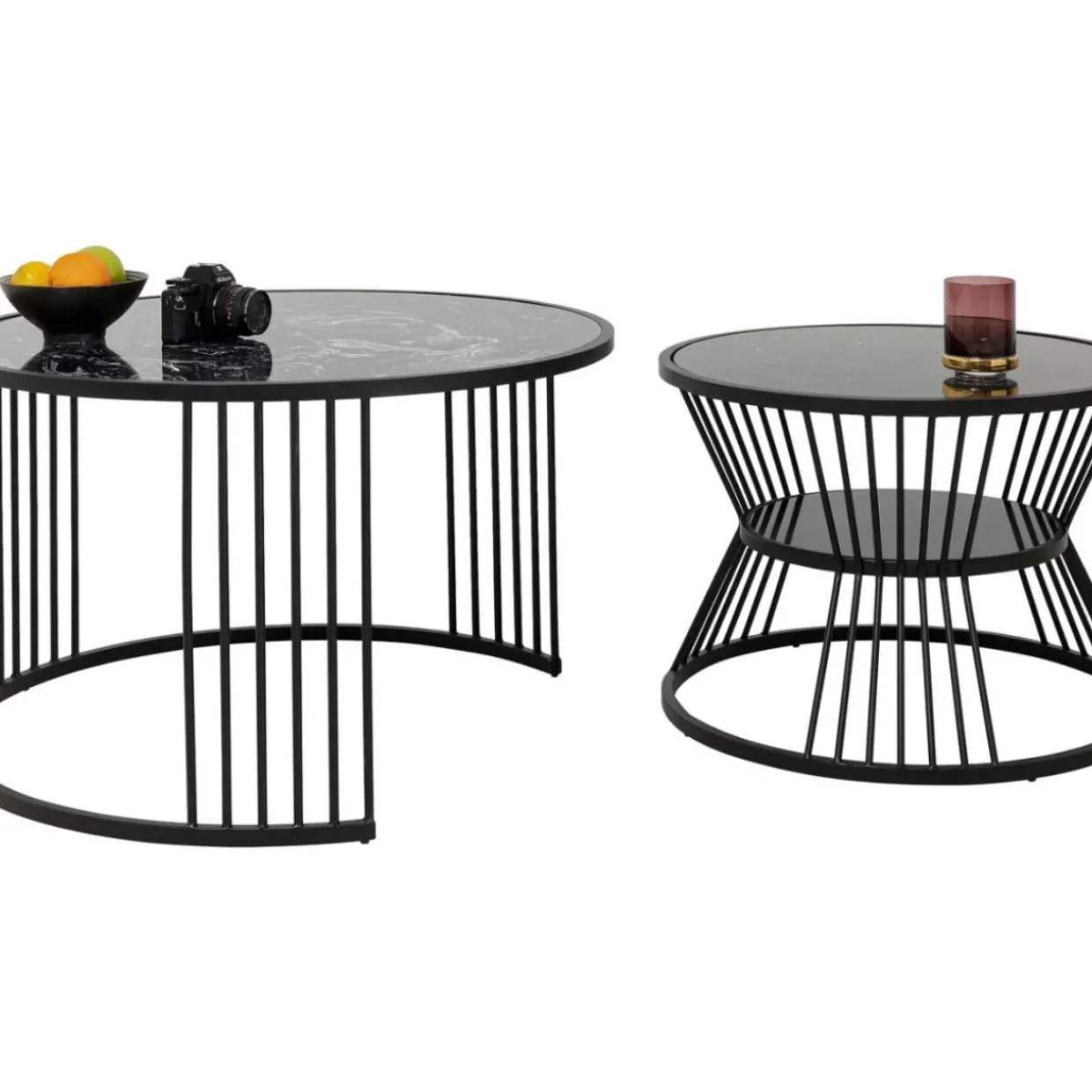 Couchtisch Roma Schwarz (2/Set)
