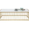 Couchtisch Wire Glas Marble Weis 145X70Cm