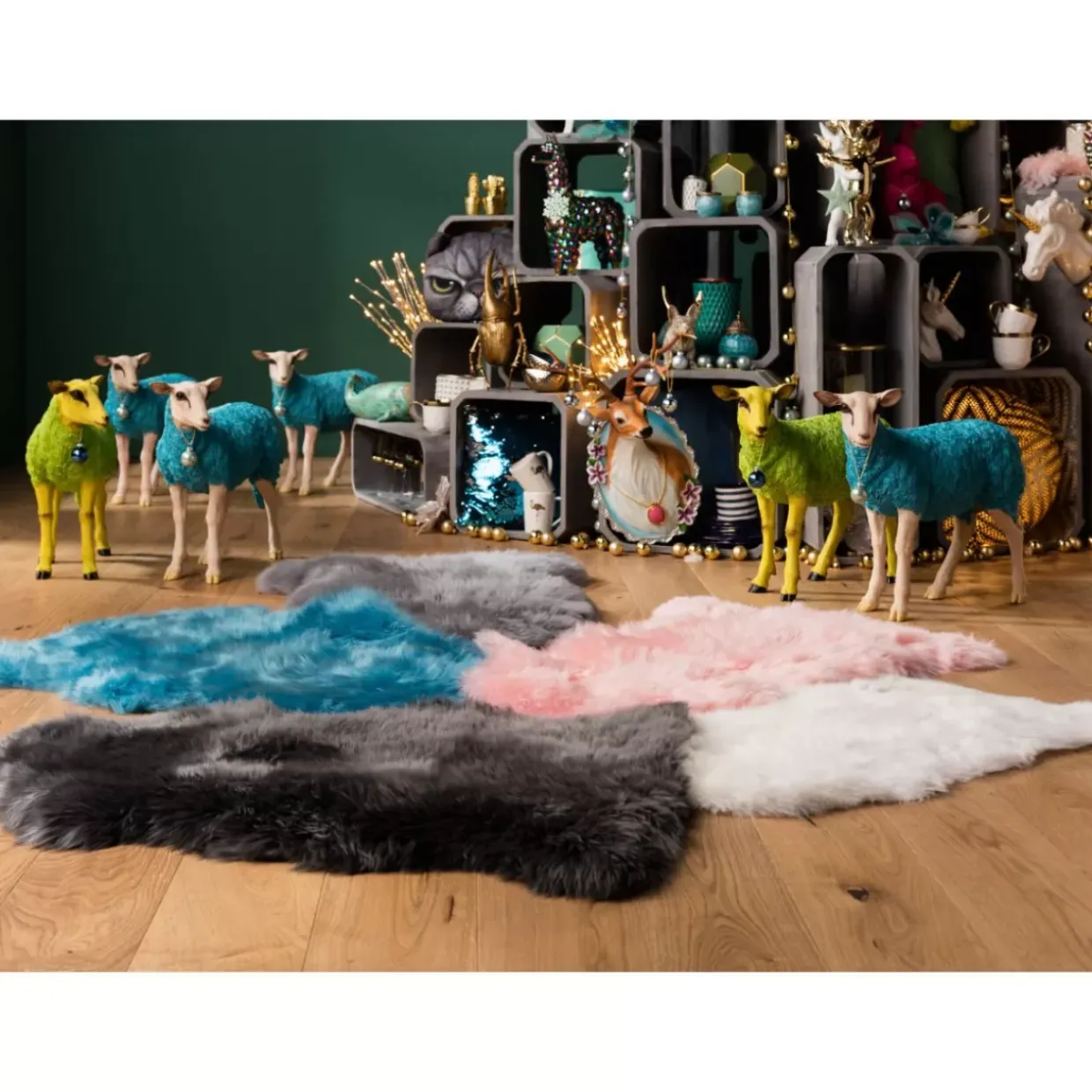 Deko Figur Sheep Colore Green