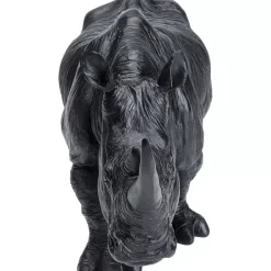 Deko Figur Walking Rhino Schwarz