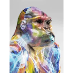 Deko Figur Watching Gorilla Bunt