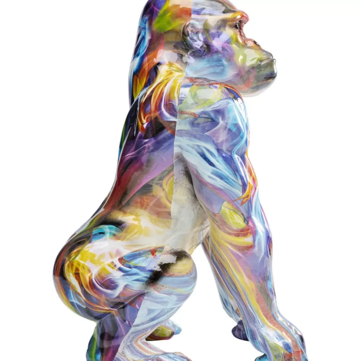 Deko Figur Watching Gorilla Bunt