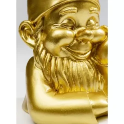 Deko Figur Zwerg Gold 21Cm