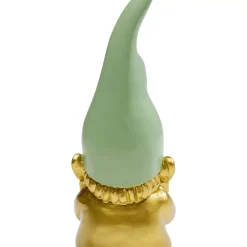 Deko Figur Zwerg Gold Grun 21Cm