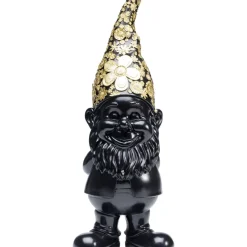 Deko Figur Zwerg Standing Schwarz Gold 61Cm