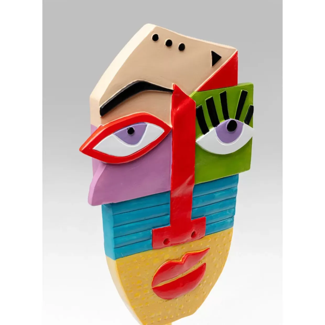 Deko Objekt Abstract Face Multicolour 52Cm