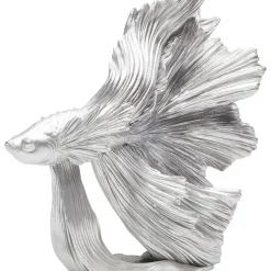 Deko Objekt Betta Fish Silber Klein