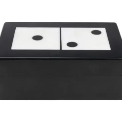 Deko Objekt Domino Schwarz/Weis 14X5Cm