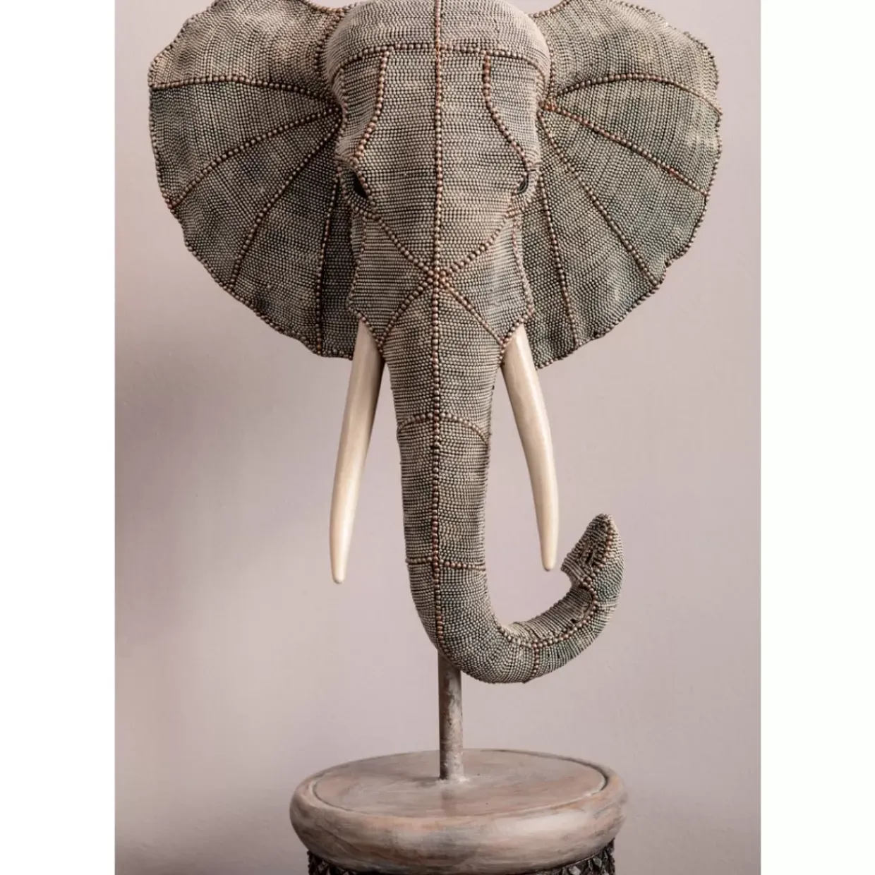 Deko Objekt Elephant Head Pearls 76