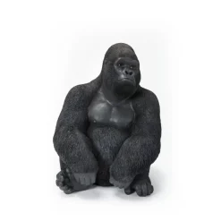 Deko Objekt Monkey Gorilla Side Medium Schwarz