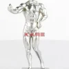 Deko Objekt Muscle Dog Silber