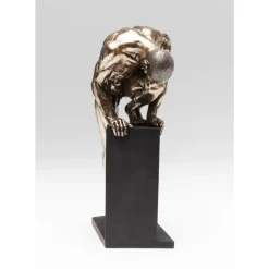 Deko Objekt Nude Man Stand Bronze 35Cm
