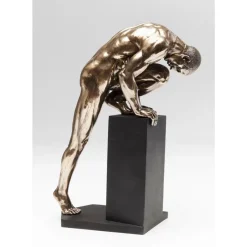 Deko Objekt Nude Man Stand Bronze 35Cm
