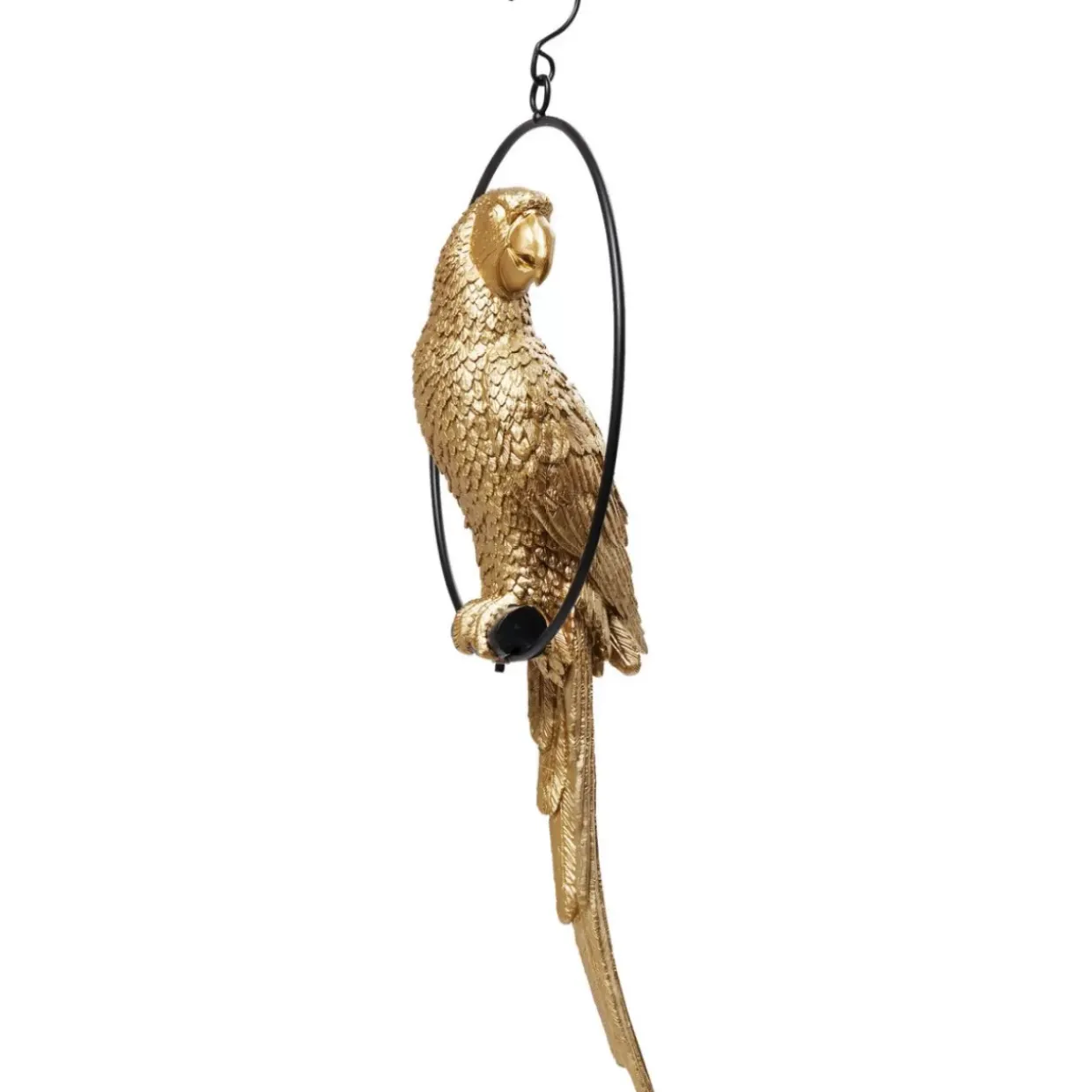 Deko Objekt Swinging Parrot Gold
