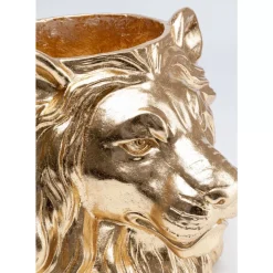 Deko Ubertopf Lion Gold