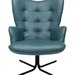 Drehsessel Oscar Leder Blau