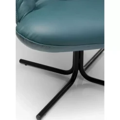 Drehsessel Oscar Leder Blau