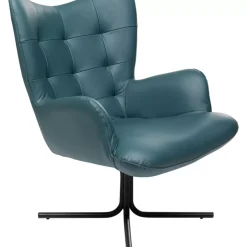 Drehsessel Oscar Leder Blau