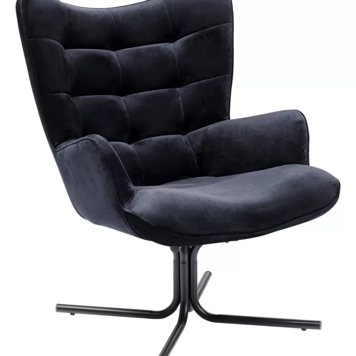 Drehsessel Oscar Velvet Schwarz