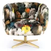 Drehsessel Peony Flower Gelb