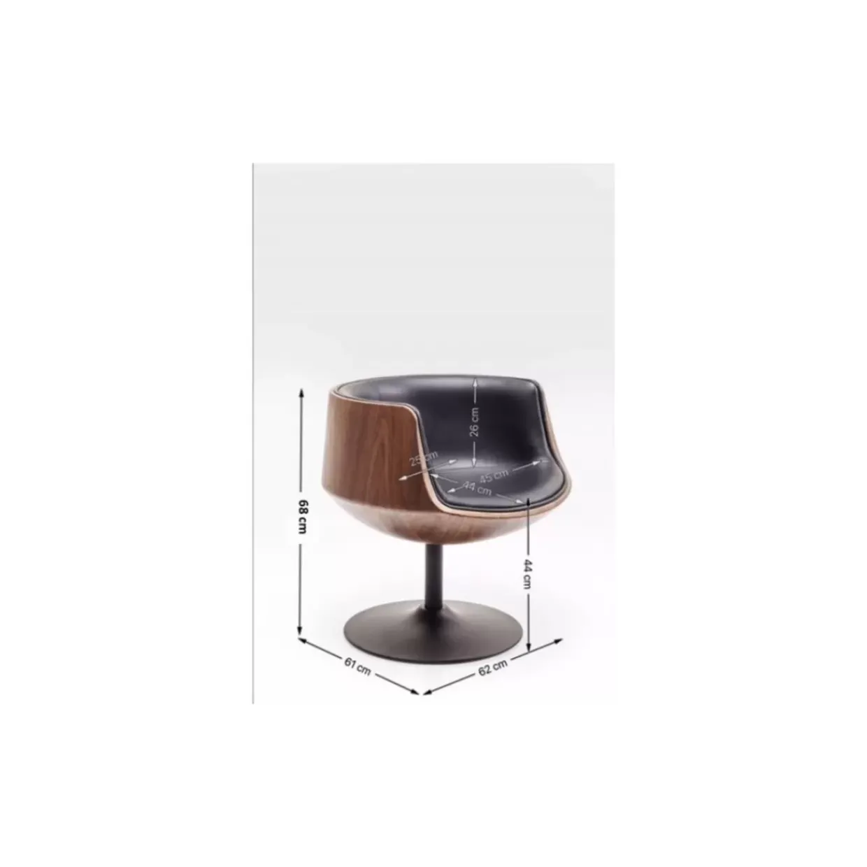 Drehstuhl Club Walnut