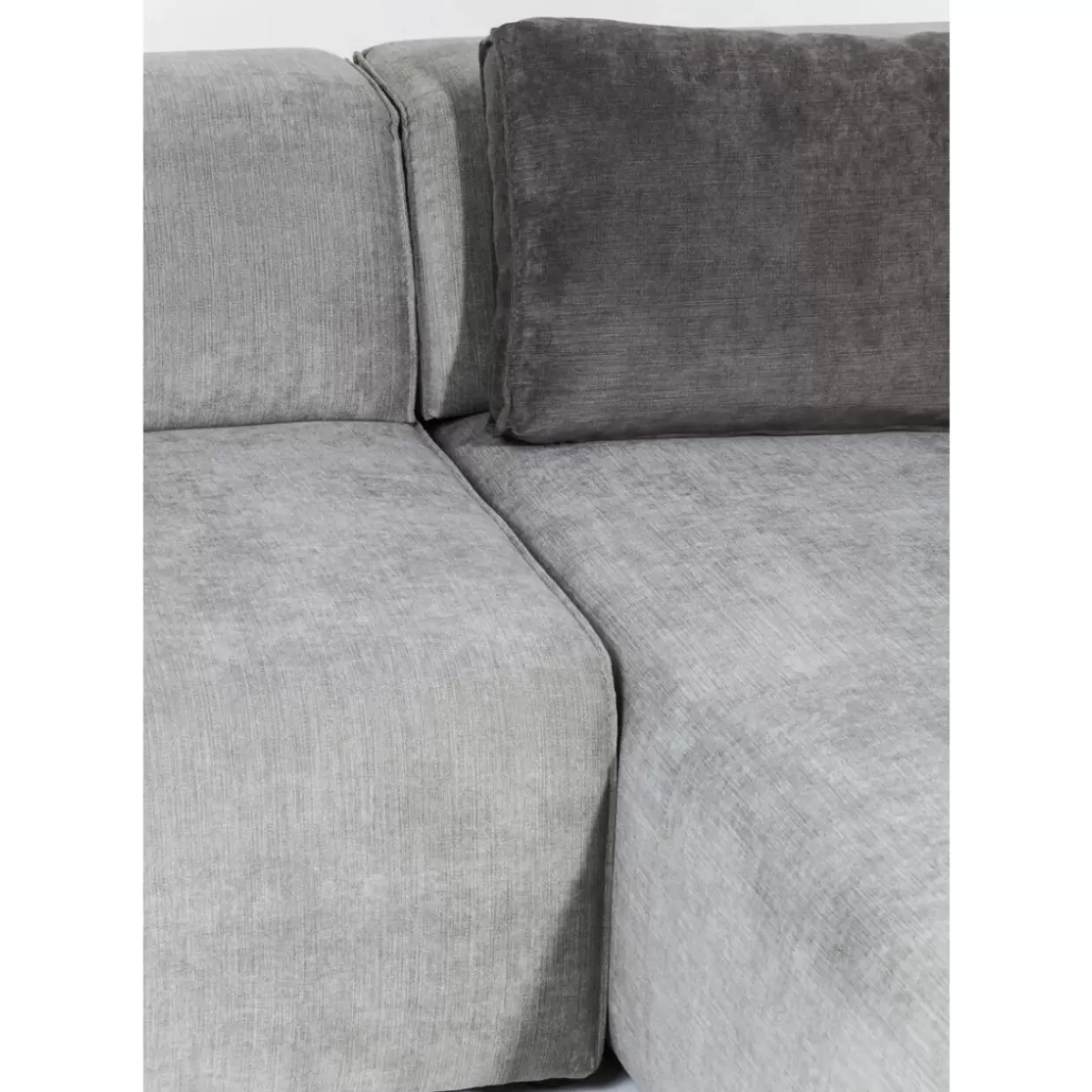 Ecksofa Infinity Ottomane Grau Rechts