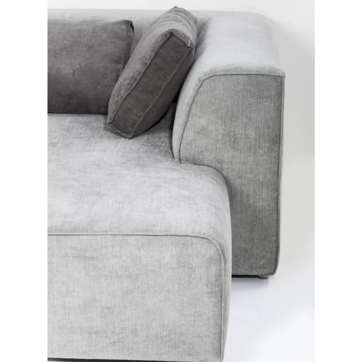 Ecksofa Infinity Ottomane Grau Rechts