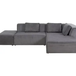 Ecksofa Infinity Ottomane Cord Grau Rechts