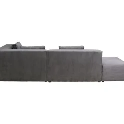 Ecksofa Infinity Ottomane Cord Grau Rechts